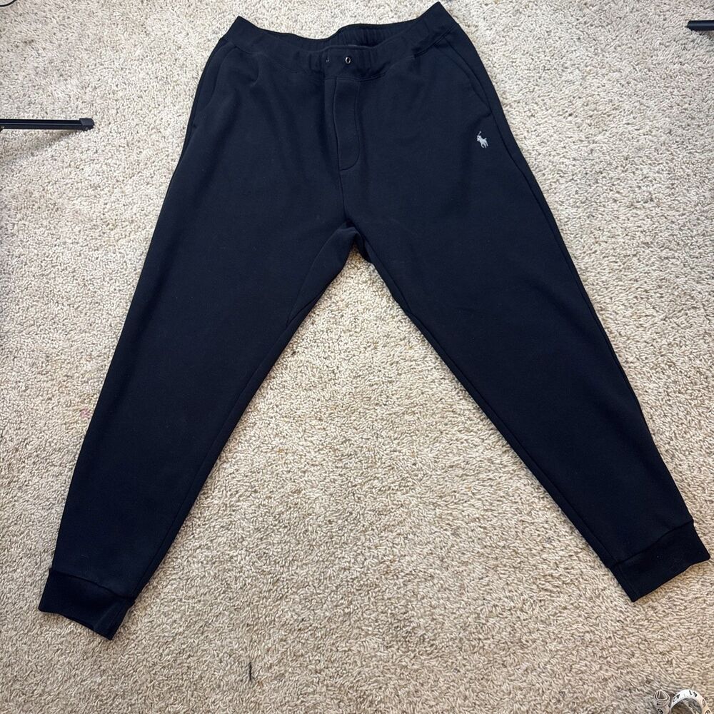 Polo Ralph Lauren Sweatpants Mens XLarge Slim Athletic Black Tapered Fit Joggers